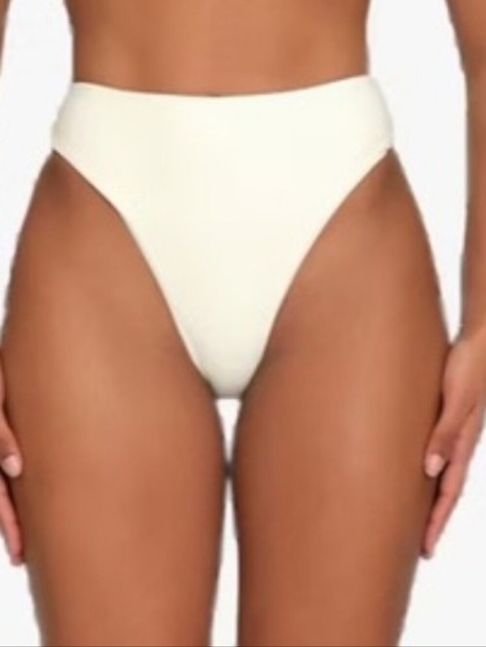 Andrea Iyamah | Liva Swim Bikini Bottom Size XL In Ivory Color